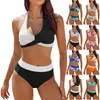 Swimwwear Women Luxury Swimsuit Sexy Bikinis Sets High Waist Bikini Set Two Piece Color Block Floral Imprimé Buste