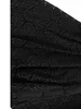 Casual Dresses Women Black Lace Hem Big Size Elegant Midi Shirt Dress Round Neck Long Sleeve Fashion Tide Spring Autumn X704