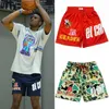 Us Trend Shorts Summer Gym Mens Fitness Sports Casual Basketball Running Mesh Short Pants Surf Beach Quarter Male 240410
