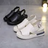 Casual Shoes Leather Women's Sandals Summer 2024 Wedge For Woman Beach Black Ladies Peep Toe Sandalias Mujer Plus Size