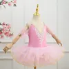 Vestido de dança de balé infantil para crianças, vestido de cisne suave, princesa Pengpeng, fantasia