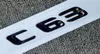 Originalgröße Auto hintere Schwanzemblemnummer Buchstaben Autoaufkleber für Mercedes Benz C63 C 63 Chrom Silber Matte Black282O5338622