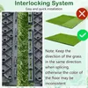 Dekorativa blommor 32 Pack Artificiellt gräsgräs Inslockchocking Deck Tiles 12 "x 12" tjock syntetisk fyrkantig falsk självdränering