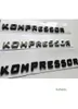 Chrome Matte Black Gloss Black Kompressor Letters Trunk Fender Badge Emblem Emblem Decal Sticker för Mercedes Benz AMG1805222