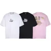 Gallrey Tee Depts Designer T-shirt Top Quality Luxury Fashion T-Shirt Depts slogan glittering pink stamping short sleeved double yarn T-shirt casual unisex style