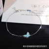 Designer 1to1 Bangle Luxury Jewelry Fanjia Clover Blue Turquoise White Fritillaria Plated 18K Rose Gold Butterfly Bracelet Live Broadcast