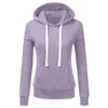 Kvinnors huvtröjor Lång bomulls hoodie casual ärm Solid Lightwever Pullover Tops Loose Zip Up Light Weight Sweatshirt