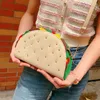 Avondtassen Nieuwheid Taco -vormige portemonnees en handtassen voor vrouwen Fashion Girls Chain Small Crossbody Bag Funky Clutch Designer Schouder