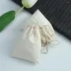 Sachets de bijoux 50pcs Boucles d'oreilles de sac de jute en coton Affichage petit pour la fête de mariage Candy Personalizado Personalizado Mariage