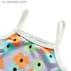 One-Pieces Summer toddler baby girl fashionable floral bikini beach girl swimsuit baby swimsuit Q240418