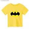 T-shirty 2024 NOWOŚĆ Słodka Batman Tshirt Childrens Casual Street Clothing Baby T-Shirt Boys Anime Girls Top Q240419