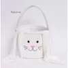 Inne imprezy imprezowe zapasy Koszyk Wielkanocny Kosz długie uszy Plush Easters Eggs Bucket Uśmiech twarz Candy Gift Bag Festival Impreza dla dzieci 0418