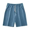 Shorts para hombres hombres Polos de verano Bermude casual algodón bordado sólido Harmont blaine longitud de rodilla