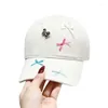 Ball Caps Adult Sweet Baseball Dopamine Look Harajuku Casual Sport For Woman Men Outdoor Visor Hat With Bowknot Decor Dropship