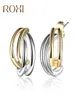 ROxi Gold Silver Color Femmes Boucles d'oreilles Punk Style Genticules d'oreilles Géométriques Femelles Couleurs mixtes Bijoux Pendientes Mujer Moda 20185475688