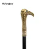 Coppery Eagle Head Luxury Decorative Walking Cane Elegant Fashion Cane Cosplay Alloy Crosier Vintage Walking Stick 93cm