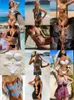 Swimwear de mujeres In-X Mujeres 2024 Sólido azul Bikini traje de personalización de traje de personalización al por mayor Damas