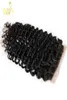 6A 6A Бразильский глубокий кудрявый закрытие 100 Virgin Human Hair Top Crowurs Размер 4х4 Дешевая средняя часть бразильская странная Cur2930367