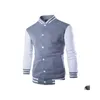 Giacche da uomo Mens Spring Autumn Bomber Coppia Baseball Jacket Baseball University Varys Solid Casual Cash Corean Abiti 230531 Drop DHQPG