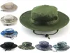 1Pc Men Women Camouflage Bucket Hat With String Fisherman Cap Panama Safari Boonie Sun Hats Cap8318026