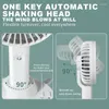 Figurines décoratines ventilateur de bureau portable à double usage humidification Air Conditioning Automatique Shaking Mini électrique