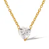 Chains OUDIANYA JEWELRY XL90 Fashion Zirconia Peach Heart Pendant Necklace Collar Chain Micro