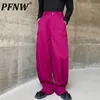 Men's Pants PFNW Chic Flare Personality Male Korean Style Casual Solid Color Pocket Lantern Leg Trousers Spring 2024 9C4002