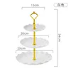 Plates European Three Layer Cake Sweet Candy Machine Frame Wedding Party Compote Show Household Adornment Tray Table For