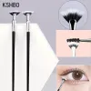 Satser 10/20/50st Fan Eyelash Brush Wild Lash Flat Makeup Brush Soft Brestles Bend Eye Lashes Eyebrow Brush Professional Makeup Tools