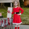 Abito da ragazza vestito di Natale per bambini 2-7 anni Bambini ANNI SABILE CLAUSE COSTRUA GIORNI GIORNI CARNIVALE Abbigliamento rosso