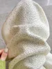 Pantaloni da donna perforando donne a gamba larga Autunno inverno inverno di alta qualità a diamante a maglia casual mop mop femmina maschera
