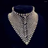 Choker Fashion Full Full Rhinestone Gems Big Collar Collier pour femmes bijoux Magnifique émission de télévision accessoires pour filles