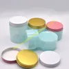 Storage Bottles 250g 200g 150g 120g 100g Nattier Blue PET Cream Jar Cosmetic Container Display Case Facial Mask Packing Plastic Food Pot