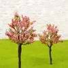 Fleurs décoratives 1/2 / 5pcs simulation miniature accessoires de décoration de décoration arbre Modèles Garden Park Train Railroad Farm Déccède de paysage