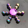 Novelty Games Wing Fidget toy rotator zinc alloy metal hand rotator dice Rudder external ADHD pressure resistant finger rotator toy gyroscope Q240418