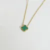 Never Outdated Necklace 18K Gold Plated Clover Women's Love Charm Necklace Wedding Gift Party Daily Wear