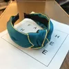 Hårgummiband solida knut pannband för kvinnor flickor breda sida hårband hår båge mode hårband kvinnliga huvudband hårtillbehör y240417