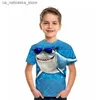 T-shirts 2023 Childrens T-shirts boys and girls childrens dinosaur shirts childrens cartoon T-shirts top fashionable clothing shorts Q240418