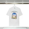 Casablanca Summer New Lett Print Lose krótkie t-shirt