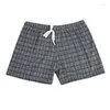 Underpants Home Shorts Männer plaid klassischer Boxer kämmte männliche atmungsaktive Familienankunft hohe Qualität