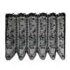 Rideau 1pc Black Peacock Lacet pour cuisine petite fenêtre Floral Floral Drape El Porch Home Decoration #E