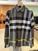 Fashion Luxury Buurberlyes Vêtements pour femmes hommes Classic Plaid à plaid épais Casual polyvalent à manches longues à manches longues avec un logo original de marque