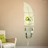 Vägg klistermärken 18 73 cm diy modern plommon stil fjäder dekorativ spegel rum kök badrumsdekoration
