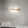 Wall Lamp Modern Bedroom Bedside Led Art Butterfly Acrylic Sconces For Background Stair Bar Decoration Lighting Luminaire