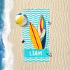 Personalisierte Strandtücher für Frauen Männer Custom Name Beach Handtuch mit Namen Surfboard Sommergeschenke 240415