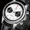 Zegarstka na rękę Red Star Men's Vintage Panda Mechanical Chronograph 1963 Movt Luminous Man Military Watches z Swanneck Redstar