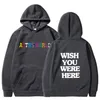 2024 HOUDIE Nya herrbrev Astroworld logotyptryck huvbrev önskar att du var här hooded vinter dam hoodie pullover