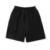 Shorts masculinos moda simples cor sólida cor de fitness de fitness string de jeito 2024 Summer Mens Leisure Lace-up Short Pant masculino