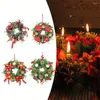 Декоративные цветы Рождественский венок венки подвесной кольцо красные ягоды декор свече