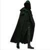 Men's Trench Coats Carnival Medieval Men Hooded Capes Jackets Gothic Style Halloween Party Long Cloak Knight Vampire Cosplay Costume